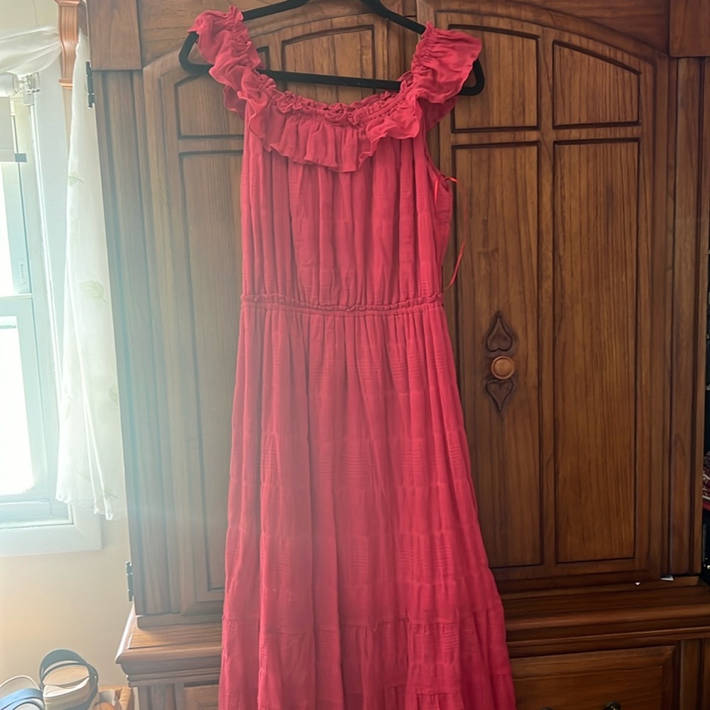 Max Studio long lined summer cotton dress
